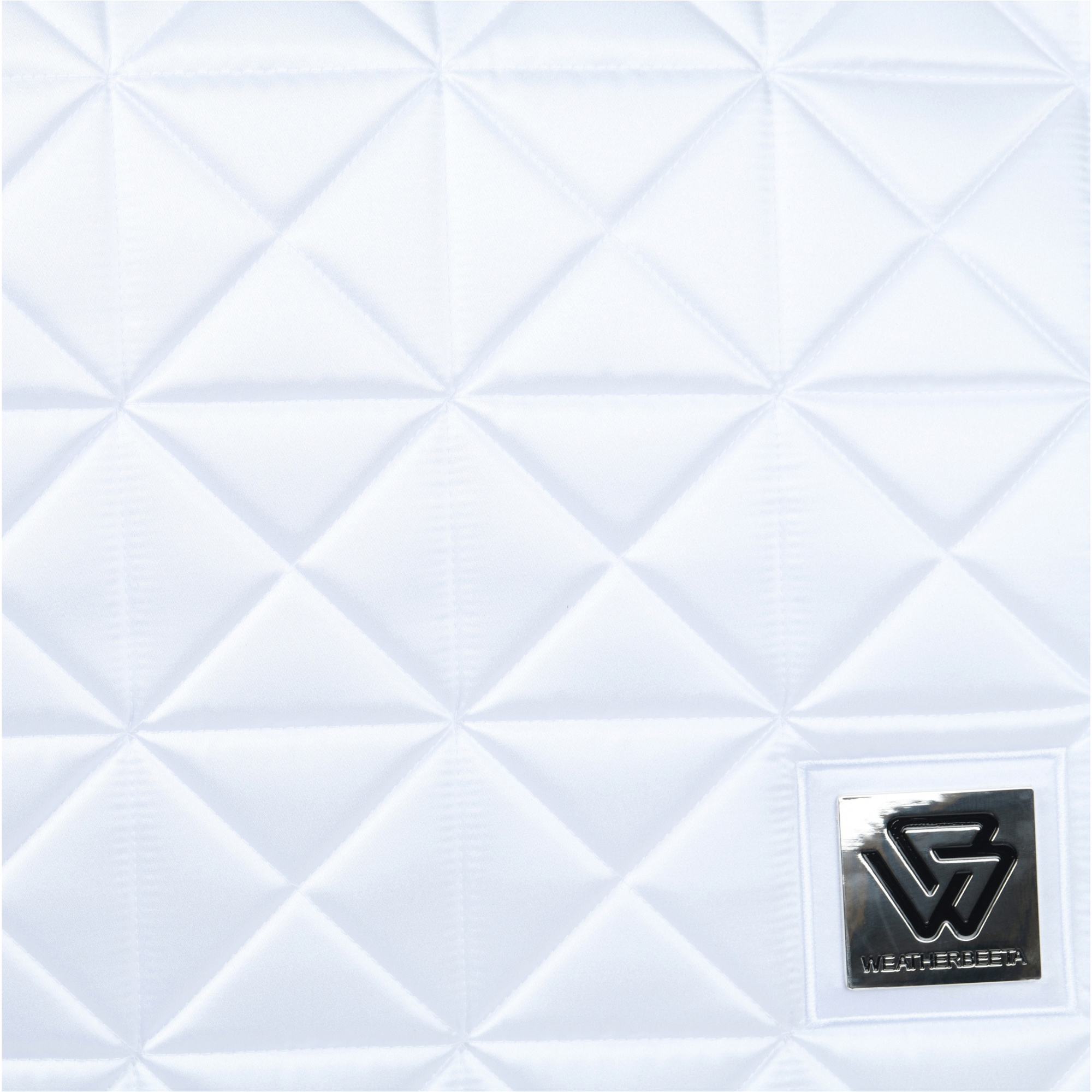 2026 WeatherBeeta Satin Luxe Air-Tec Euro Jump Shaped Saddle Pad 1030349005 - White